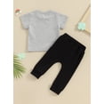 thumbnail image 5 of FEORJGP Toddler Boys Girls Ireland Festival Outfits Infant Baby Short/Long Sleeve T-shirt Crew Neck Shirt Pullover Shamrock Letter Print Tops and Drawstring Trousers Long Pants Casual 2Pcs Clothes Set, 5 of 9