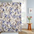 thumbnail image 4 of Shower Curtain Purple Floral Shower Curtains for Bathroom Decor, Waterproof Polyester Shower Curtain Set with Hooks, Extra Long 72" x 84" Watercolor Wildflowers, 4 of 9
