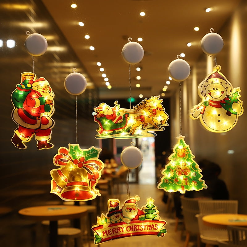 ShenMo 4 Pièces Lumineuse de Noël de Fenêtre Lumières de Ventouse
