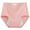 Pink, variant on Odeerbi Women's Period Underwear Menstrual Postpartum Absorbent Panties Teens Girls Leak Proof Cotton Briefs Plus Size Solid Color Soft Breathable Underwear
