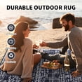 thumbnail image 4 of VUNATE Outdoor Rug 8'x10' Patio Rug Waterproof Woven Plastic Outdoor Mat for Picnic RV Porch Camping Reversible Outside Rug Dark Blue and White, 4 of 7