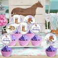 thumbnail image 4 of Purple Horse Birthday Decorations Cupcake Toppers, 36pcs Horse Birthday Party Decorations Cupcake Toppers for Girls Western Cowgirl Theme Birthday, 4 of 6