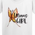 thumbnail image 4 of Inktastic Illinois Girl Butterfly Youth T-Shirt, 4 of 5