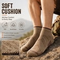 thumbnail image 4 of LWFBDTK Women Crew Athletic Socks, 5-Pairs, Cushioned Athletic Running Socks, Breathable Casual Long Socks, Size L (9-12.5), Brown, 4 of 7