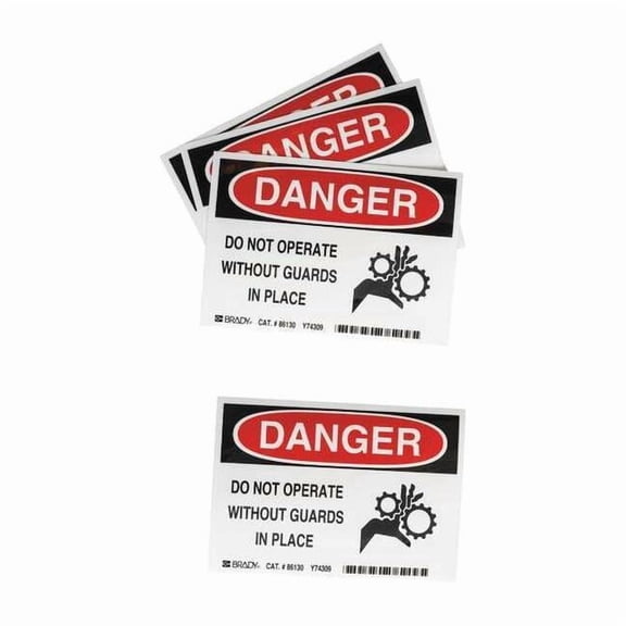 Brady Label,3 1/2 inx5 in,Polyester,PK5 86130