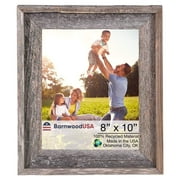 BarnwoodUSA 8"x10" Natural Weathered Gray Farmhouse Rustic Signature Molding Picture Frame