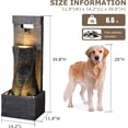 thumbnail image 3 of 39.8’’ Tall Modern Spiral Waterfall Fountain Outdoor/Indoor Water Fountain Resin Stone-Like Water Feature with LED Lights for Outside, Garden, Patio, Porch, Deck, Backyard, Home Decor, 3 of 9