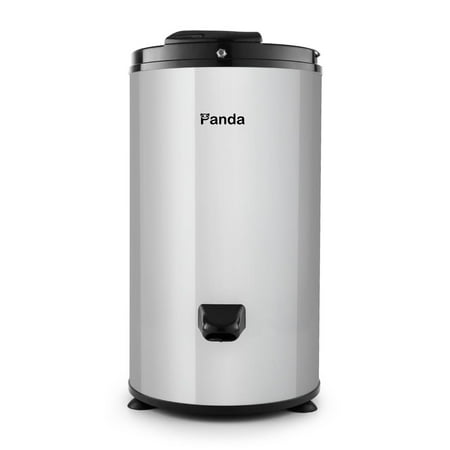 Panda 22lbs Portable Spin Dryer, Stainless Steel Drum, 3200RPM Spin Speed, Gravity Drain, Silver