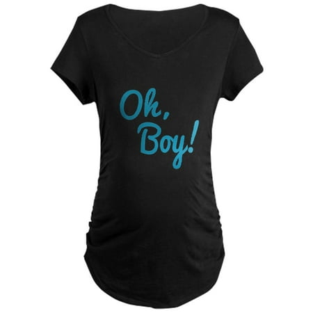 

CafePress - Oh Boy! Maternity T Shirt - Maternity Dark T-Shirt