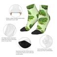 thumbnail image 5 of Rateoe Broccoli 3 Pattern Quarter Crew Socks,Toe Seamed Ankle Socks,Cotton Cushioned Breathable Athletic Crew Sports Socks, 5 of 7