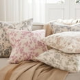 thumbnail image 6 of 100% Cotton French Pastoral Throw Pillow Covers Set of 2, 20x20 Inch Double Sided/Green, Farmhouse Decorative Cushion Covers for Sofa Bed Living Room Home Decor, 6 of 6