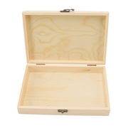 Wood Cigar Humidor Rectangular Pine Rustic Large Capacity DIY Cigar Storage Box with Lid for Tea Calligraphy Cigars