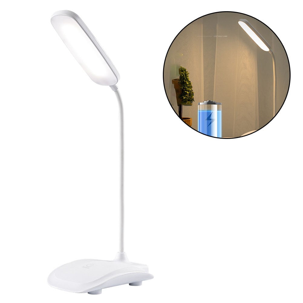 Touch LED Desk Lamp Bedside Study Reading Table Light USB Plugin white