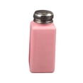 thumbnail image 2 of Dispensador de líquido con pulsador, envase cosmético, portátil, botella vacía premium para desmaquillar, salón personal, rosa 250 ml, 2 of 8