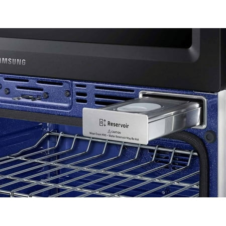 Samsung - 30" Microwave Combination Wall Oven with Steam Cook and WiFi - Black Stainless Steel