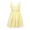 thumbnail image 2 of Little Girls Yellow Delicate Embroidery Cotton Summer Dress 4, 2 of 2