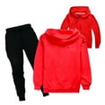thumbnail image 2 of Boys Hoodie and Sweatpants Set Black Zip Up Stripe Hoodies for Boys 10-12 Tracksuit Jogger Pants Set Pullover Sweaters Boys 7-8 Clothes Sets, 2 of 4