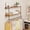 Black+Dark brown, variant on LUVODI Heavy Duty Pipe Clothes Rail Wall Mounted Garment Rack with 2 Tiers Open Shelves