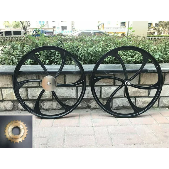 DONSP1986 26" Mag Wheels Set Rim 100x120MM & 22T Flywheel & 44T Sprocket-Motorized Bike