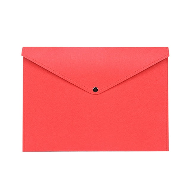 Youkk Convenient File Document Bag Store And Sort With Ease Easy Access To Supplies Felt Folder Organizer red 1Set