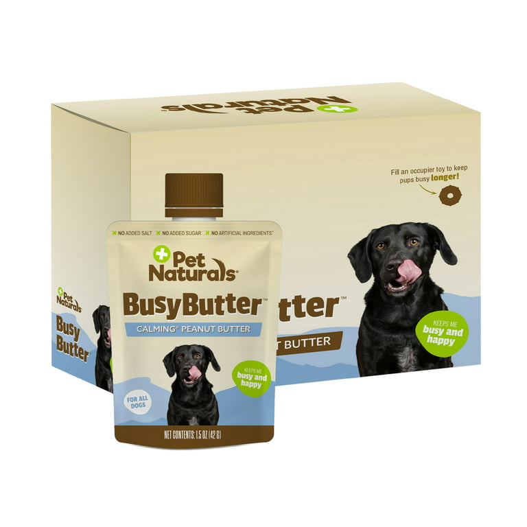 Pet Naturals Busybutter Calming Peanut Butter for Dogs, Stress and Anxiety  Support, 1.5 oz.