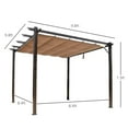 thumbnail image 3 of Outsunny 10’ x 10’ Steel Outdoor Pergola Gazebo Backyard Canopy Cover, 3 of 8