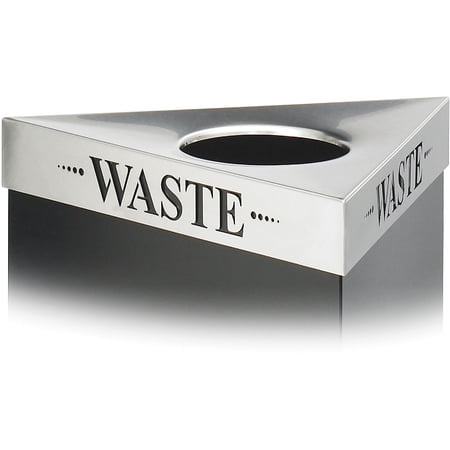 Safco Trifecta Waste Stainless Steel Trash Can Lid 30 gal. (9560WA)