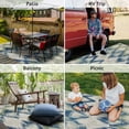 thumbnail image 3 of VUNATE Outdoor Rugs 5'x7' Modern Diagonal Patio Carpet Washable Area Rug for Living Room Indoor Outdoor Balcony Green, 3 of 9