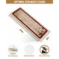 thumbnail image 5 of Red Christmas Stair Treads for Wooden Steps Indoor Runner Rug Carpet,Cow Snowflake Red Plaid Farmhouse Wooden Winter 15 Pieces Peel and Stick Staircase Step Treads Covers Throw Door Mats,30"x8", 5 of 7