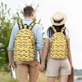 thumbnail image 4 of Disketp Cute Duck With Black Glasses print Canvas Backpack Lightweight Travel Daypack Student Rucksack Laptop Backpack-Medium, 4 of 5