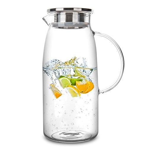 Jarra de Vidrio Purefold 1.8 L con tapa para bebidas frías y calientes