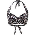 thumbnail image 4 of Birdeem Womens Fashion Versatile Sexy Printing Swimsuit Halter Backless Bikini Tops, 4 of 12