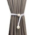 thumbnail image 3 of Mdesiwst Elegant Curtain Tieback Faux Pearl Curtain Tieback Set Elegant Modern Adjustable Holder for Living Room Bedroom Decor No Tools Installation, 3 of 7