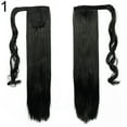 thumbnail image 5 of Happydeer Women Girl Long Straight Wavy Ponytail Wigs Clip in Pony Tail Hair Extensions, 5 of 12
