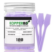 Kopperko 100 Pack 2.5 inch Small Plastic Cosmetic Makeup Spatulas - Purple