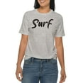 thumbnail image 3 of Oversized Surf Graphic Design Deluxe Jersey T-Shirt - Heather Grey XL, 3 of 4