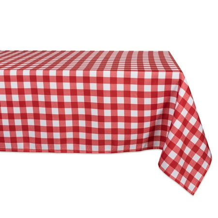 

DII Red Check Outdoor Tablecloth 60x84 100% Polyester