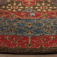 thumbnail image 3 of SAFAVIEH Mahal Lidija Oriental Area Rug, Navy/Red, 6'7" x 6'7" Round, 3 of 5