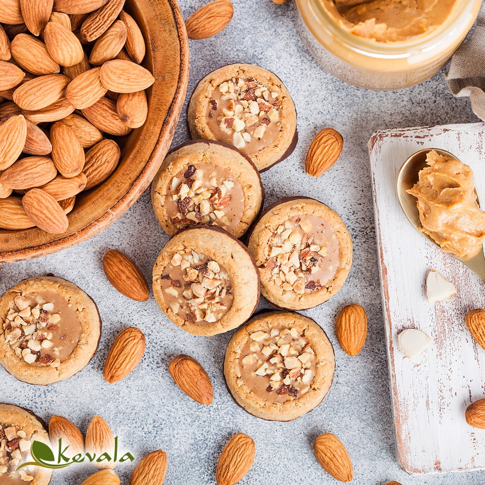 Kevala Almond Butter Crunchy, 12 oz (3pack), Glass Jar, Gluten-Free Spread