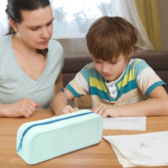 SouMaox Portable Pencil Case, Stylish Solid Color Stationery Pouch, Versatile Pen Organizer for Office Study