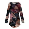 thumbnail image 5 of Censtreet Womens Long Sleeve Tops Casual Shirts for Women Summer Flower Printed T Shirt Crewneck Floral Tee, 5 of 5