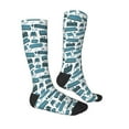 thumbnail image 3 of Picia Women Crew Soft Moisture-wicking Socks Modern Furniture Pattern Design Cotton Socks, One Size fit All, 3 of 9