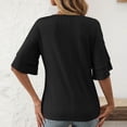 thumbnail image 4 of mfyjkho Tops De Moda Para Mujer, Blusa Holgada Informal De Manga Corta Para Mujer Tops De Tallas Grandes S, 4 of 6