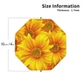 thumbnail image 2 of Honeii 3D Sunflowers print Leather Coaster Set of 4, ideal for safeguarding your furniture from drinks spills and effortless cleanup-Octagon, 2 of 6