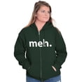 thumbnail image 4 of Meh Careless Sarcastic Satire Funny Zip Up Hoodie Men's Women's Brisco Brands 3X, 4 of 6
