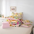 thumbnail image 6 of Feelyou Cartoon Flower Bedding Comforter Set 7pcs, Kawaii Plant Leaves Full Bedding Set, 6 of 8