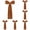 Brown, variant on Velvet Christmas Bows Large 17.7x8.7 Inch Ribbon Wreath Ornament, Oversized Tree Staircase Door Decor, Rustic Craft Gift Bow for Indoor Outdoor Holiday Party Accent 4PC