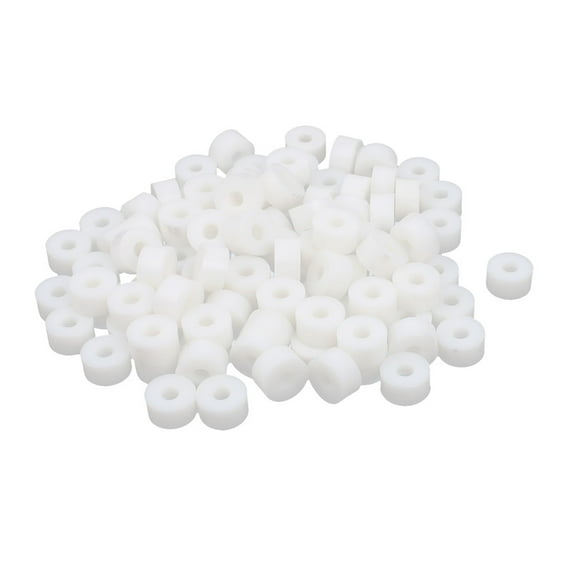 Uxcell Round Plastic Column Standoff Support Spacer Washer White 15x8mm 100pcs