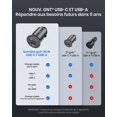 thumbnail image 3 of Encendedor de cigarrillos USB, cargador de coche de carga rápida USB C PD 30W, USB A QC3.0 Cargador de encendedor de cigarrillos USB totalmente metálico para iPhone 13 12 11 Pro XR X SE Max Mini Samsung Galaxy S21 S20 Huawei LG iPad. Excelente Rendimiento, 3 of 5