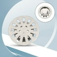 thumbnail image 6 of Joernso Reusable Drain Cover Easy Installation Stainless Steel Deodorization Round Hair Strainer for Daily Use, 6 of 8